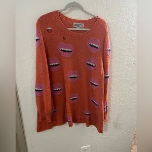 Wild Fox distressed lip sweater